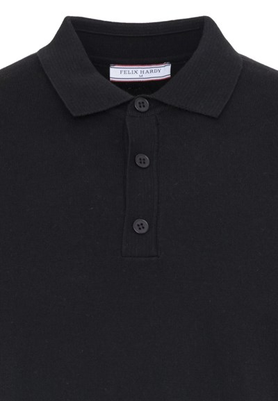 Erkek 2li Polo Yaka Triko Tişört-Siyah-Bordo