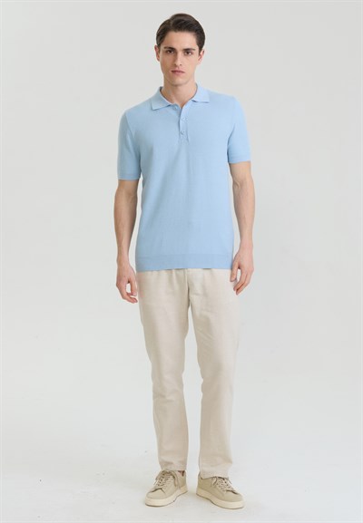 Erkek Basic Triko Polo T-Shirt