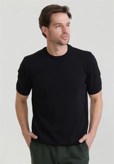 Erkek Basic Triko T-Shirt