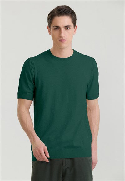 Erkek Basic Triko T-Shirt