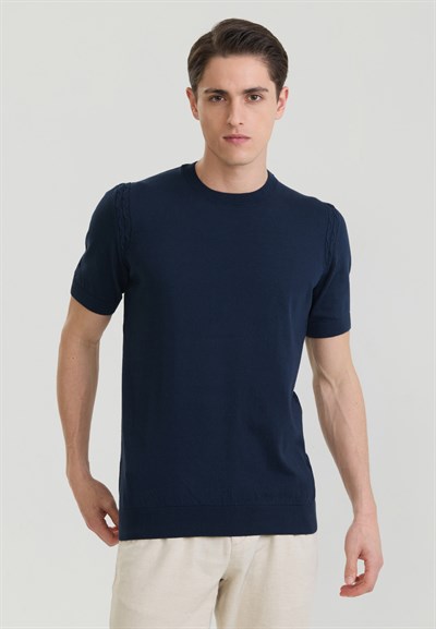 Erkek Basic Triko T-Shirt
