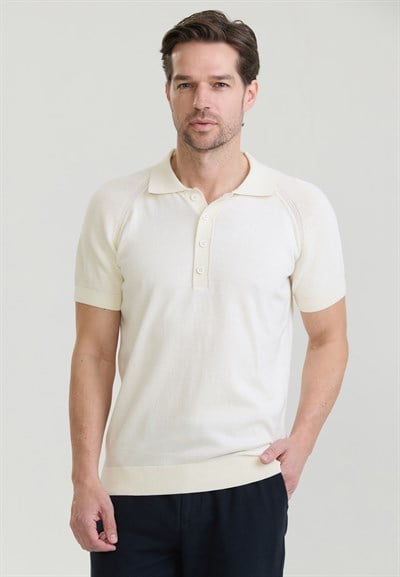 Erkek Düğme Detaylı Polo T-Shirt