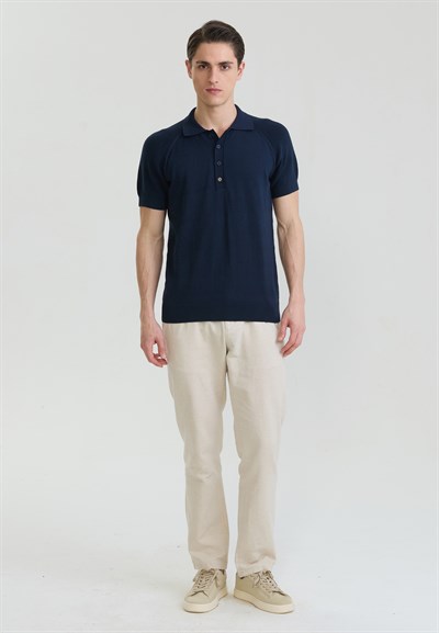 Erkek Düğme Detaylı Polo T-Shirt