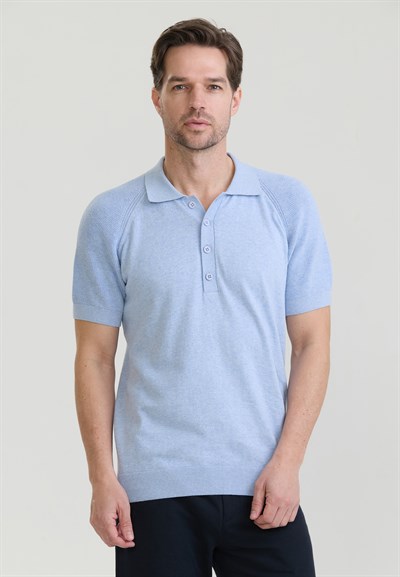 Erkek Düğme Detaylı Polo T-Shirt