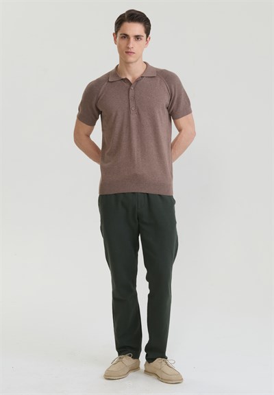 Erkek Düğme Detaylı Polo T-Shirt
