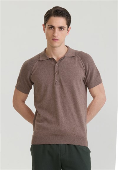 Erkek Düğme Detaylı Polo T-Shirt