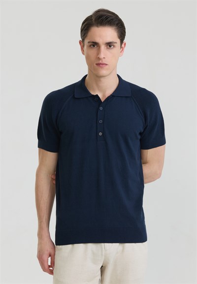 Erkek Düğme Detaylı Polo T-Shirt