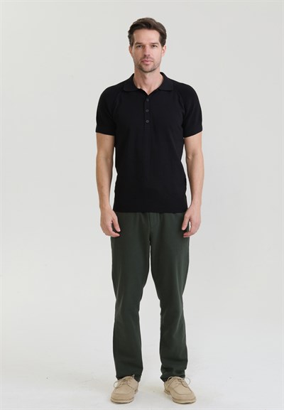 Erkek Düğme Detaylı Polo T-Shirt