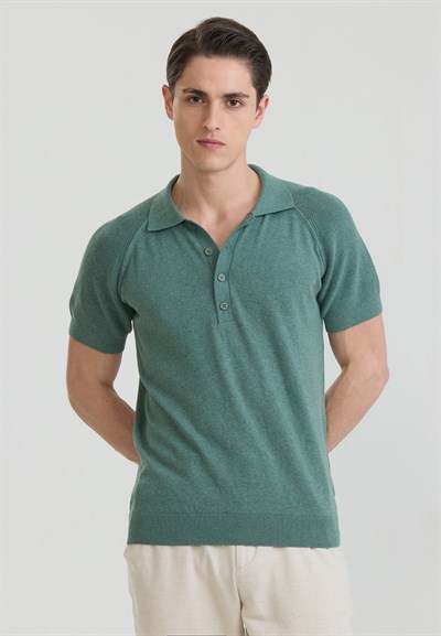 Erkek Düğme Detaylı Polo T-Shirt