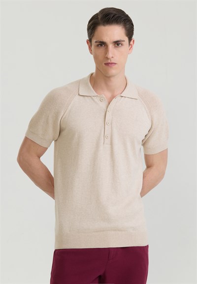 Erkek Düğme Detaylı Polo T-Shirt