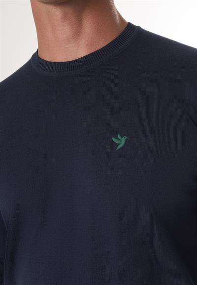 Erkek Klasik Bisiklet Yaka Triko Kazak - Lacivert