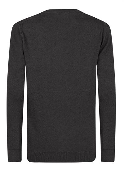 Erkek Klasik V Yaka Triko Kazak - Antrasit