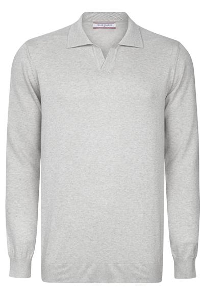 Erkek Polo Yaka Basic Kazak - Gri