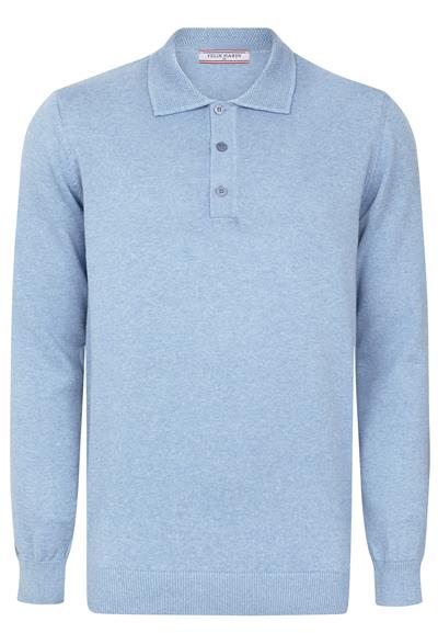 Erkek Polo Yaka Basic Kazak - Mavi