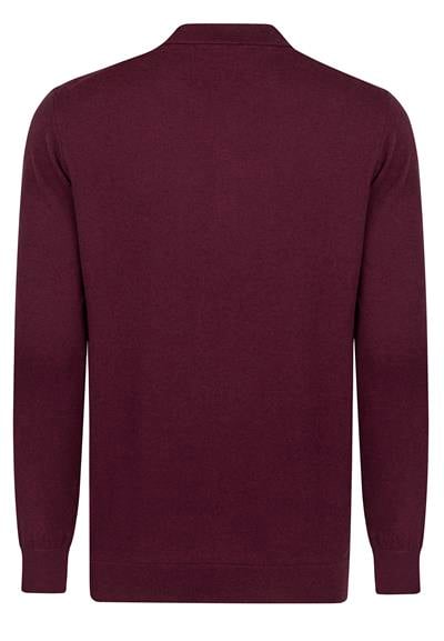 Erkek Polo Yaka Basic Kazak - Bordo
