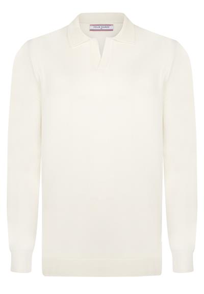 Erkek Polo Yaka Basic Kazak - Ekru