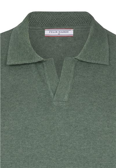 Erkek Polo Yaka Basic Kazak - Yeşil