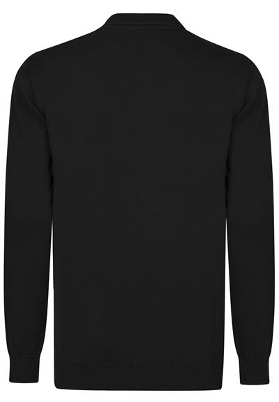 Erkek Polo Yaka Basic Kazak - Siyah