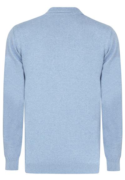 Erkek Polo Yaka Basic Kazak - Mavi