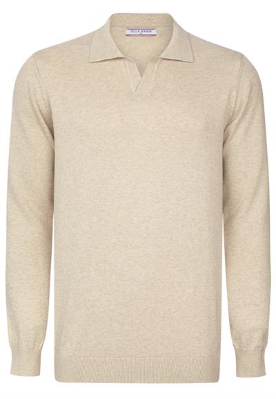 Erkek Polo Yaka Basic Kazak - Bej
