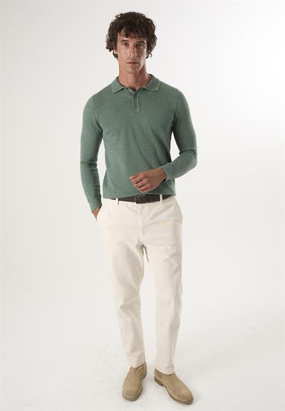 Erkek Polo Yaka Basic Kazak - Yeşil