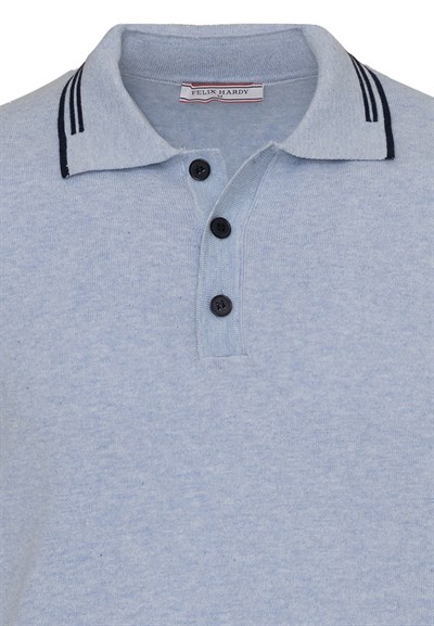 Erkek Yaka Çizgi Detaylı Düğmeli Polo T-Shirt