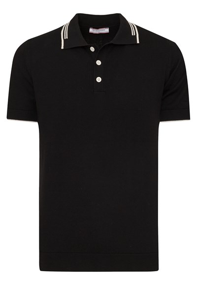 Erkek Yaka Çizgi Detaylı Düğmeli Polo T-Shirt