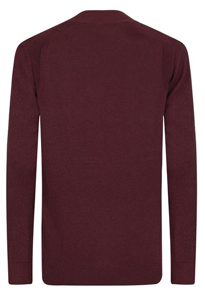 Erkek Yarım Balıkçı Yaka Basic Kazak - Bordo