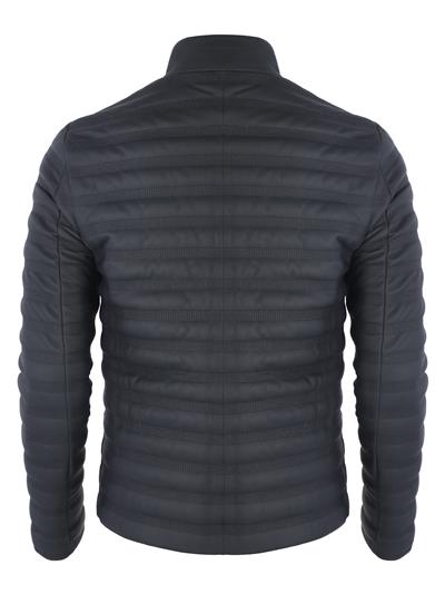 Felix Hardy Lacivert Taffeta Dokulu Erkek Tasarım Mont