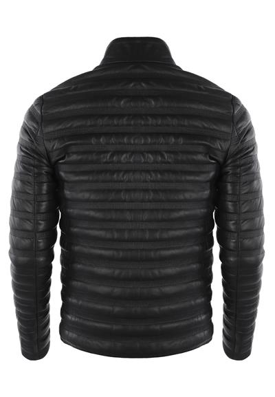 Felix Hardy Siyah Taffeta & Deri Görünümlü Hibrit Mont
