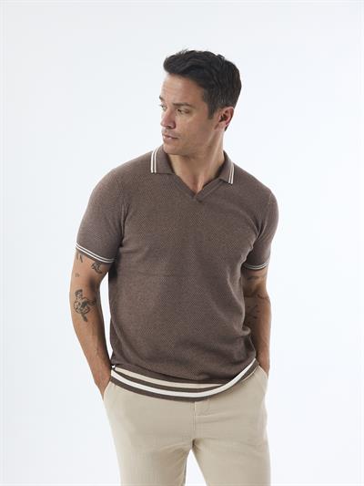 Felix Hardy Erkek Kısa Kollu Polo T-Shirt - Kahverengi