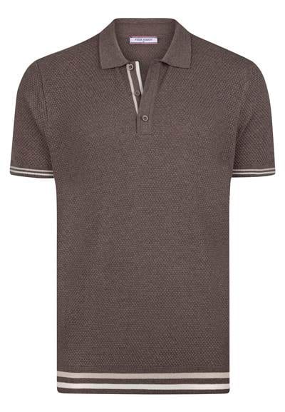 Felix Hardy Erkek Kısa Kollu Polo T-Shirt - Kahverengi