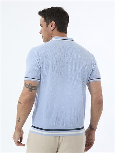 Felix Hardy Erkek Kısa Kollu Polo T-Shirt - Mavi