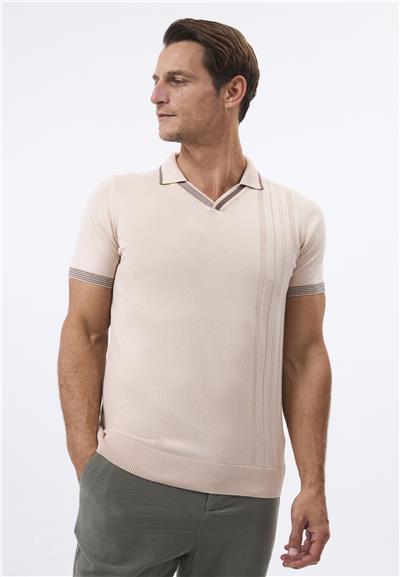 Felix Hardy Erkek Kısa Kollu Polo T-Shirt - Bej