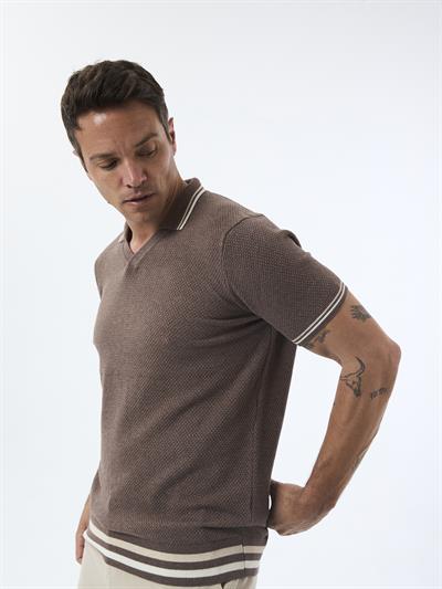 Felix Hardy Erkek Kısa Kollu Polo T-Shirt - Kahverengi