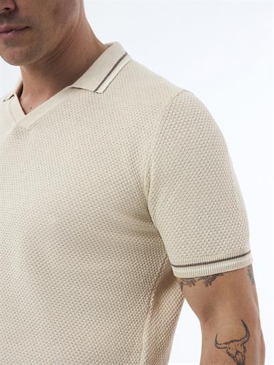 Felix Hardy Erkek Kısa Kollu Polo T-Shirt - Bej