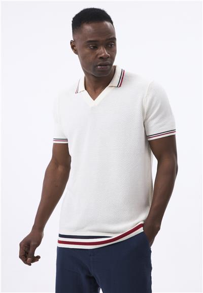 Felix Hardy Erkek Kısa Kollu Polo T-Shirt - Ekru