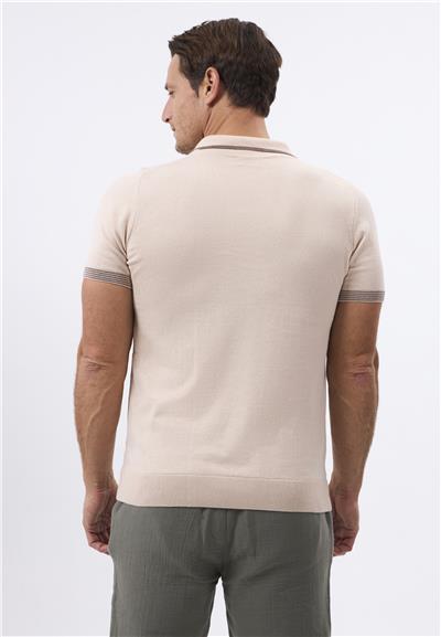Felix Hardy Erkek Kısa Kollu Polo T-Shirt - Bej