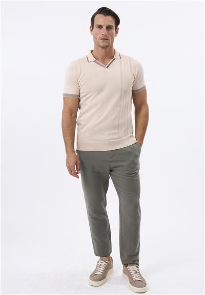 Felix Hardy Erkek Kısa Kollu Polo T-Shirt - Bej