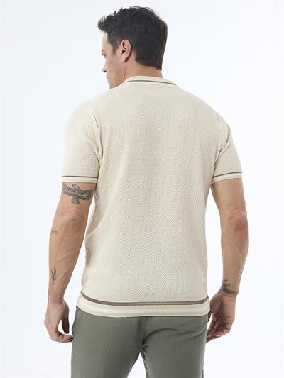 Felix Hardy Erkek Kısa Kollu Polo T-Shirt - Bej