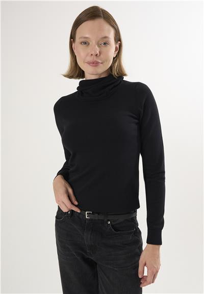 Felix Hardy Kadın Balıkçı Yaka Triko Kazak - Siyah