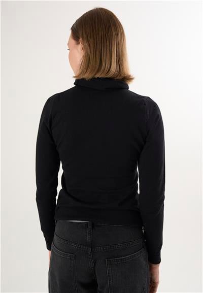 Felix Hardy Kadın Balıkçı Yaka Triko Kazak - Siyah