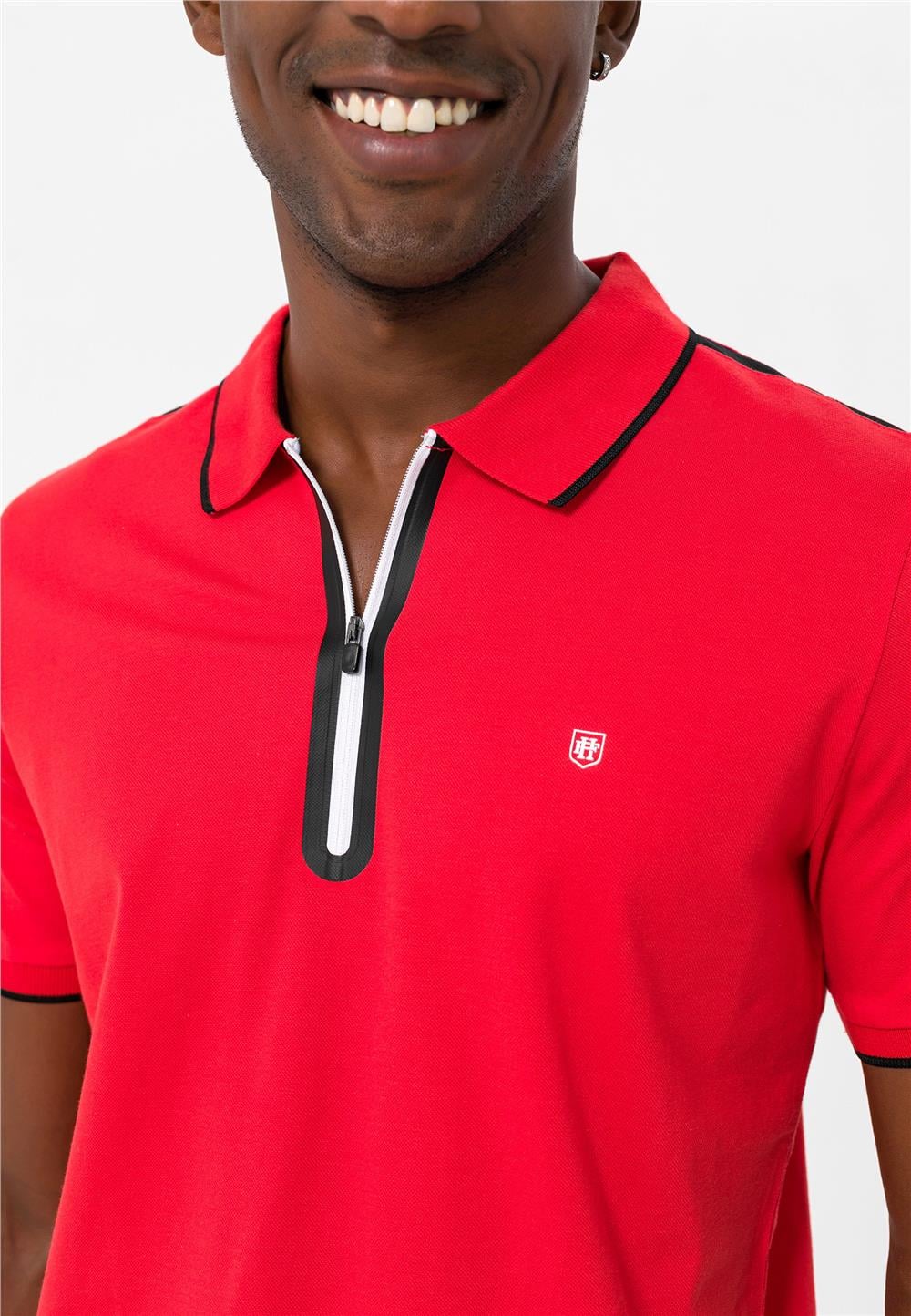 Düğme Detaylı Düz Polo TişörtFelix HardyFLX1601