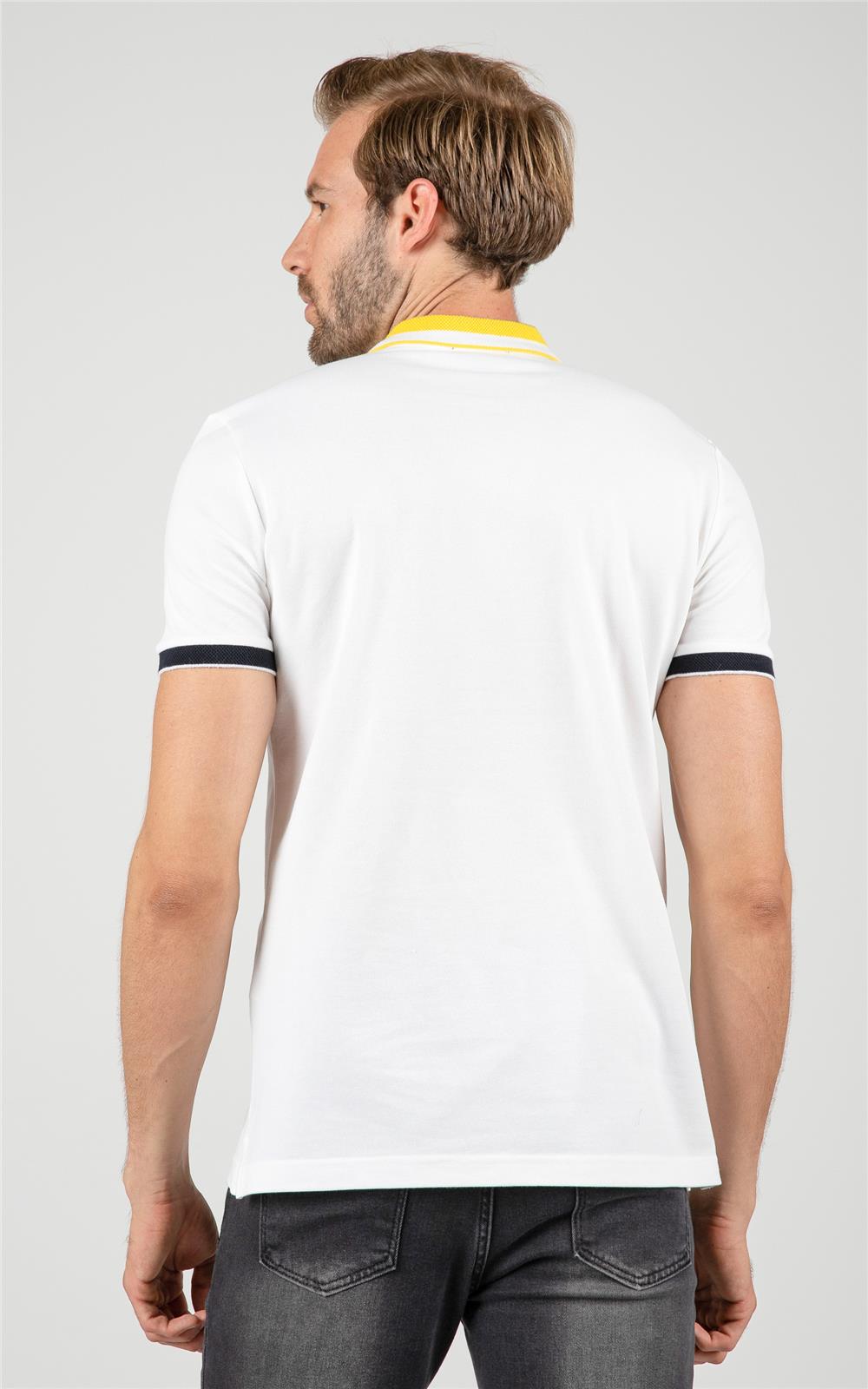 Düğme Detaylı Düz Polo TişörtFelix HardyFLX1627-3