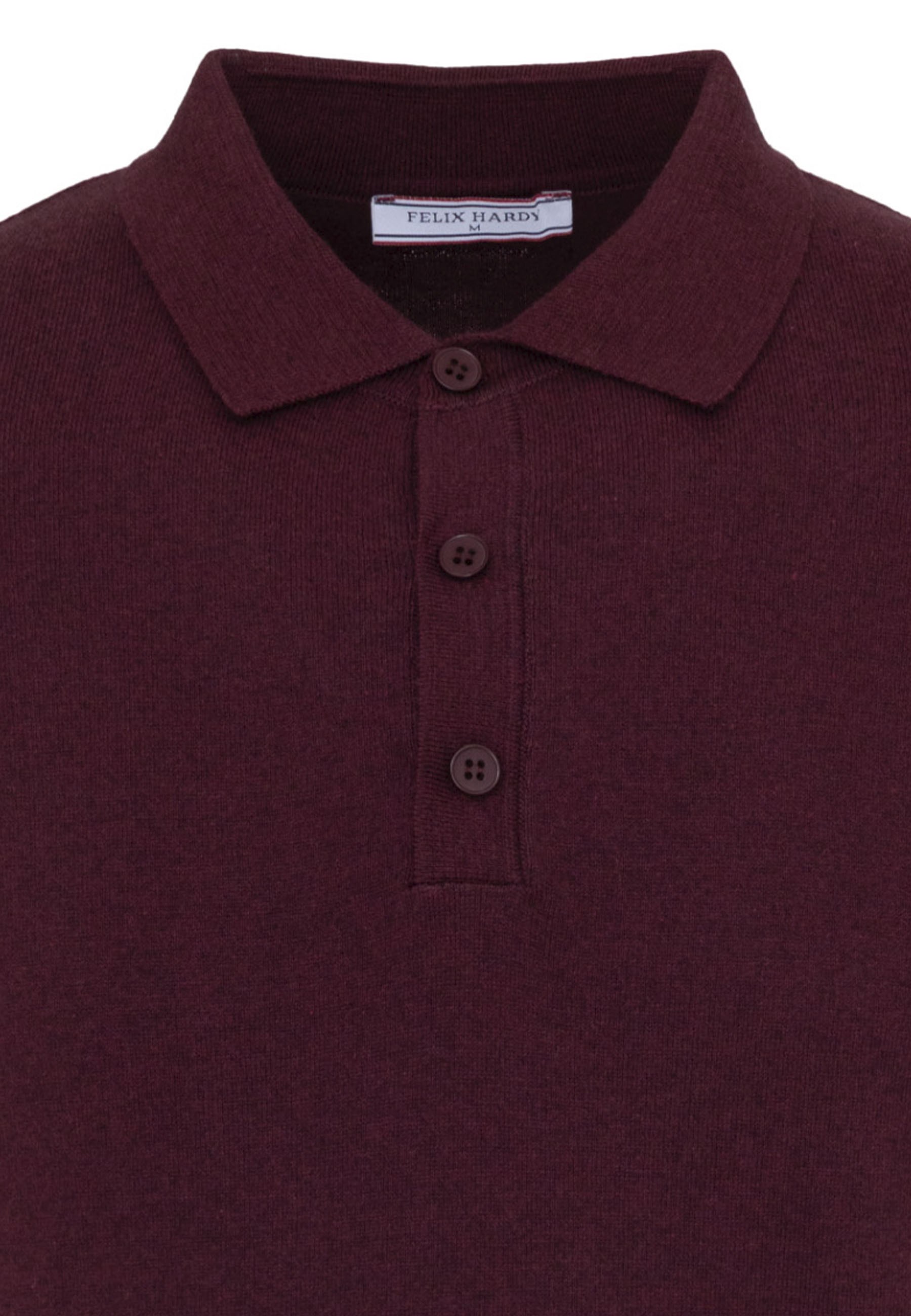 Erkek 2li Polo Yaka Triko Tişört-Bej-BordoFelix HardyFHMPLO883-5