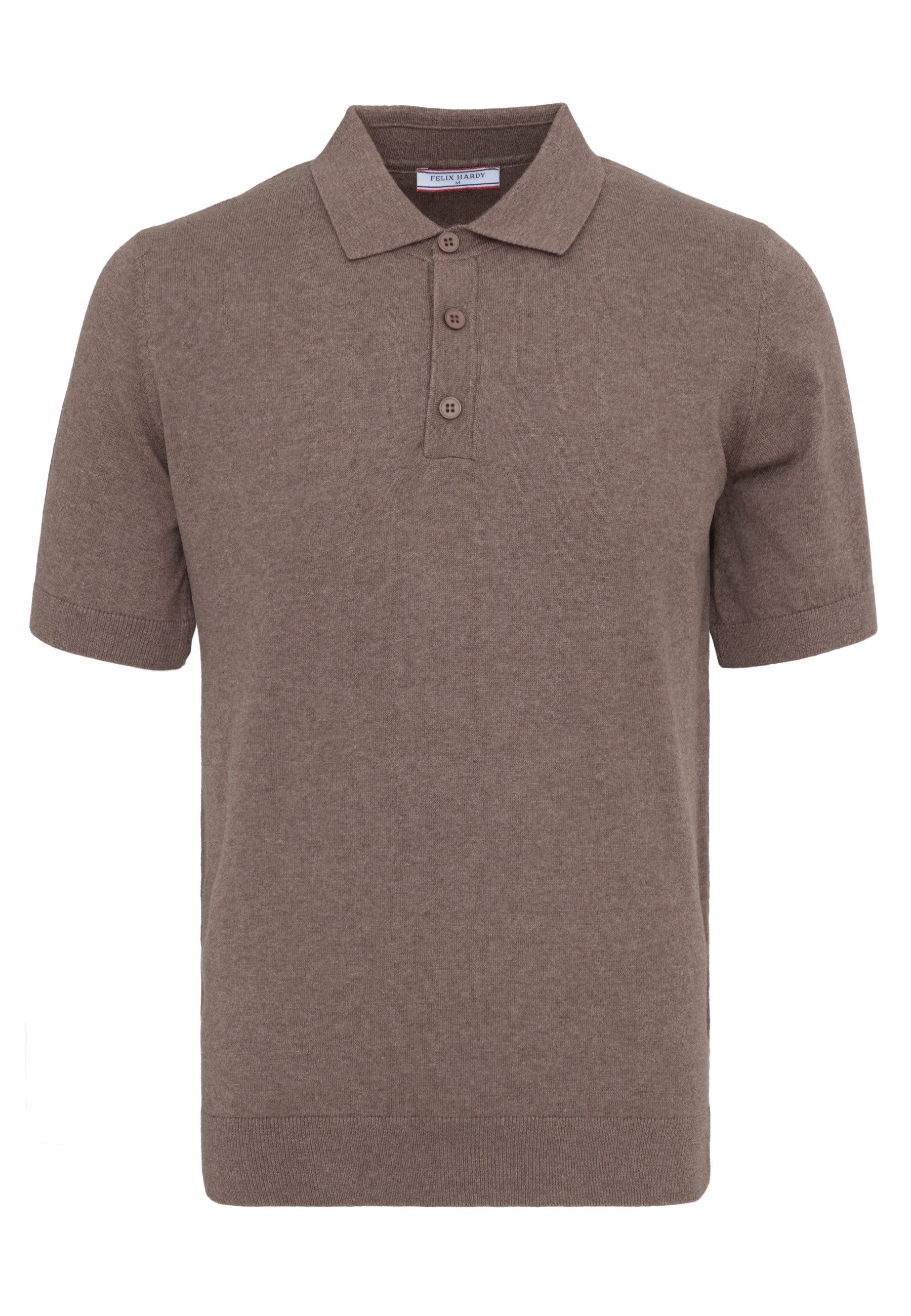 Erkek 2li Polo Yaka Triko Tişört-Bej-KahverengiFelix HardyFHMPLO883-9