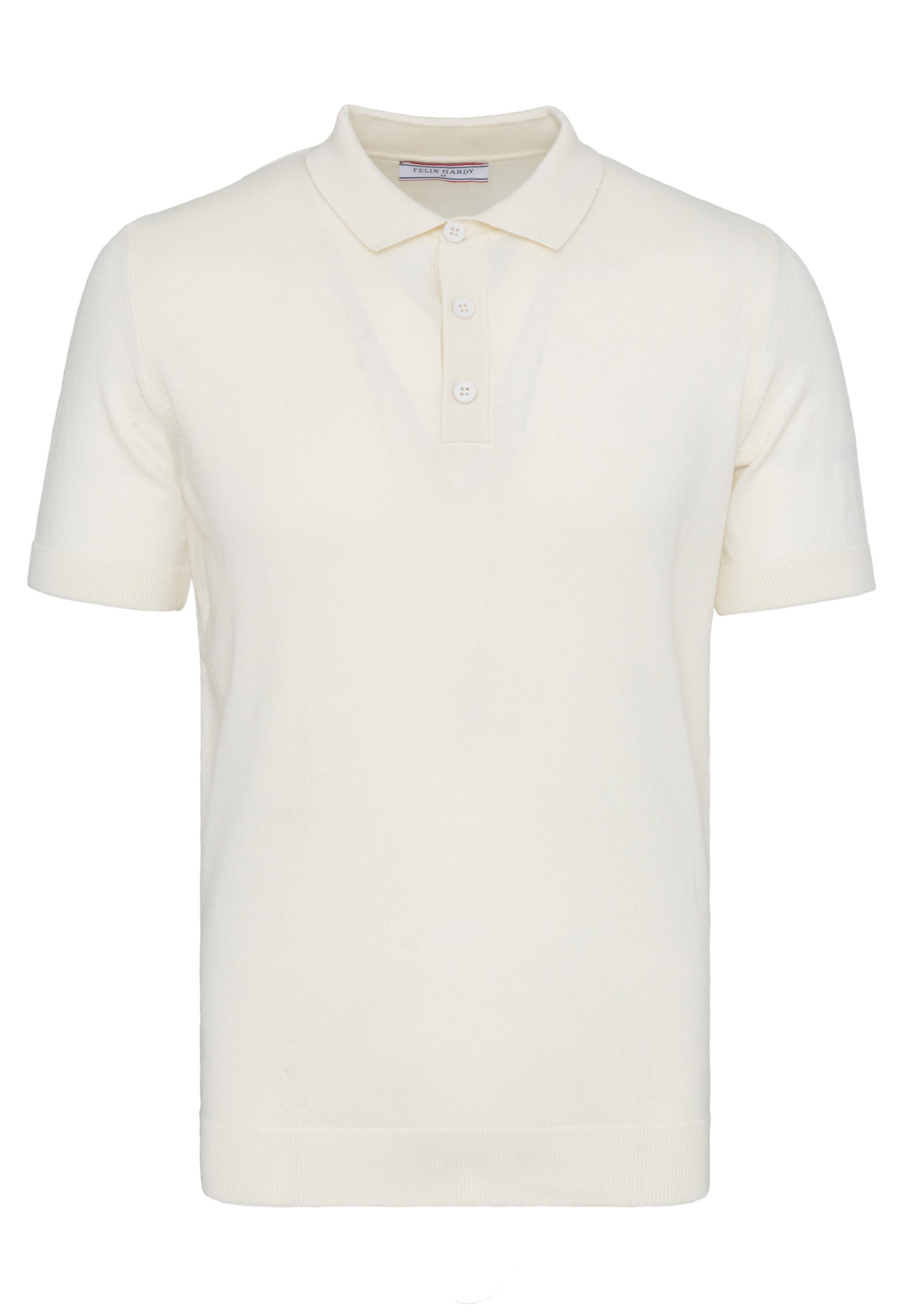 Erkek 2li Polo Yaka Triko Tişört-Ekru-MaviFelix HardyFHMPLO883-7