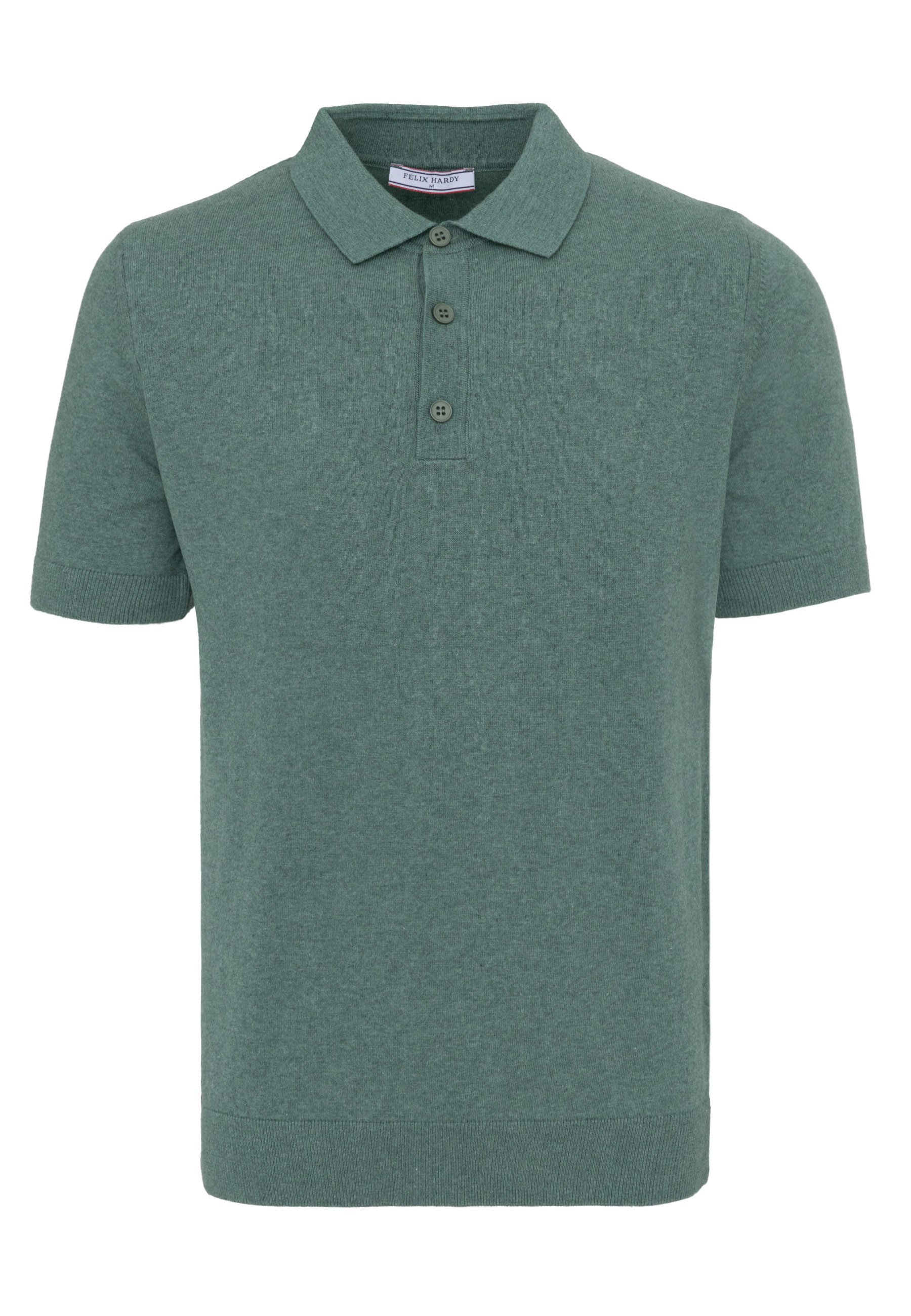 Erkek 2li Polo Yaka Triko Tişört-Kahverengi-YeşilFelix HardyFHMPLO883-10