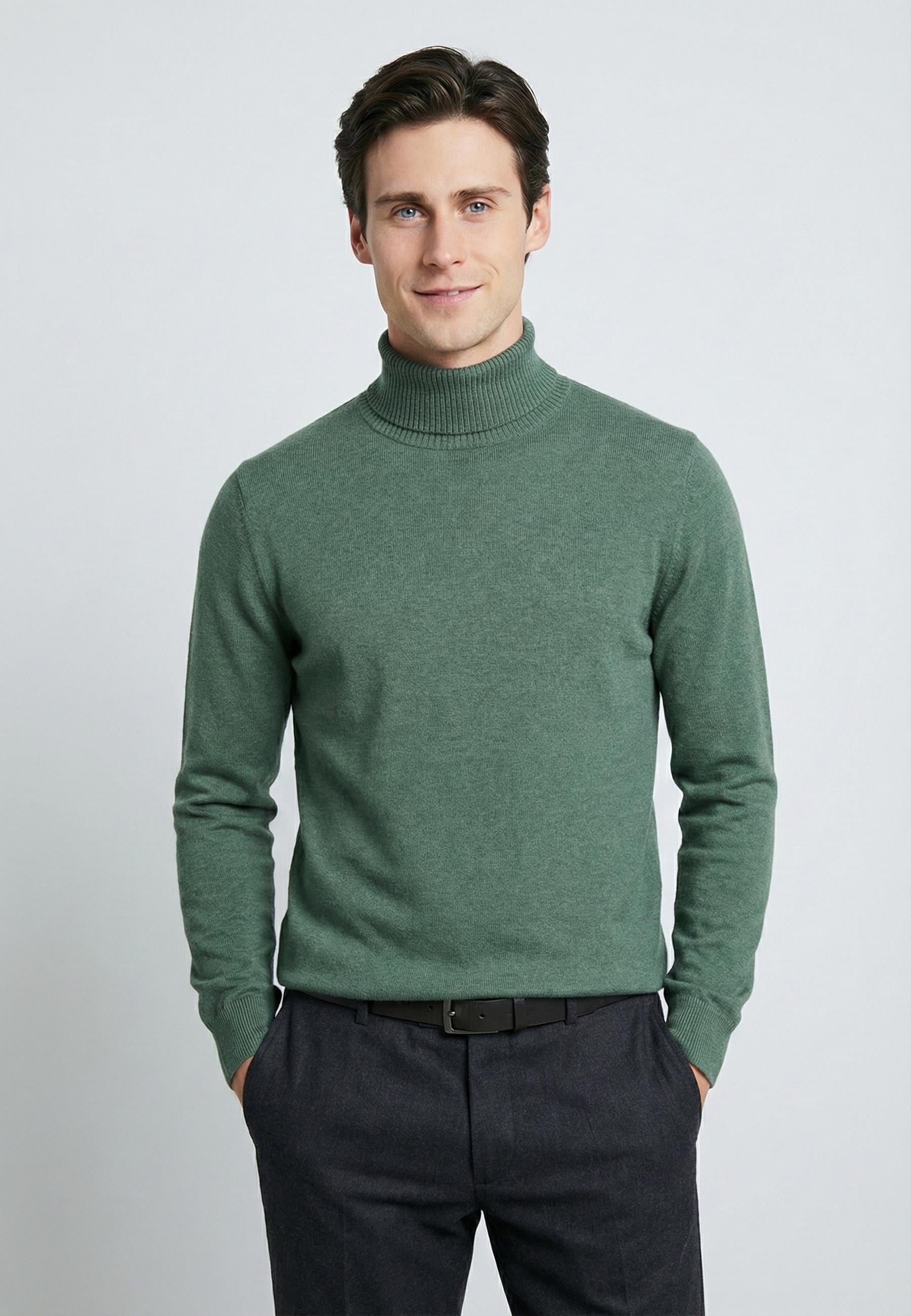 Erkek Balıkçı Yaka Kazak - YeşilFelix HardyFHMPLV810-7