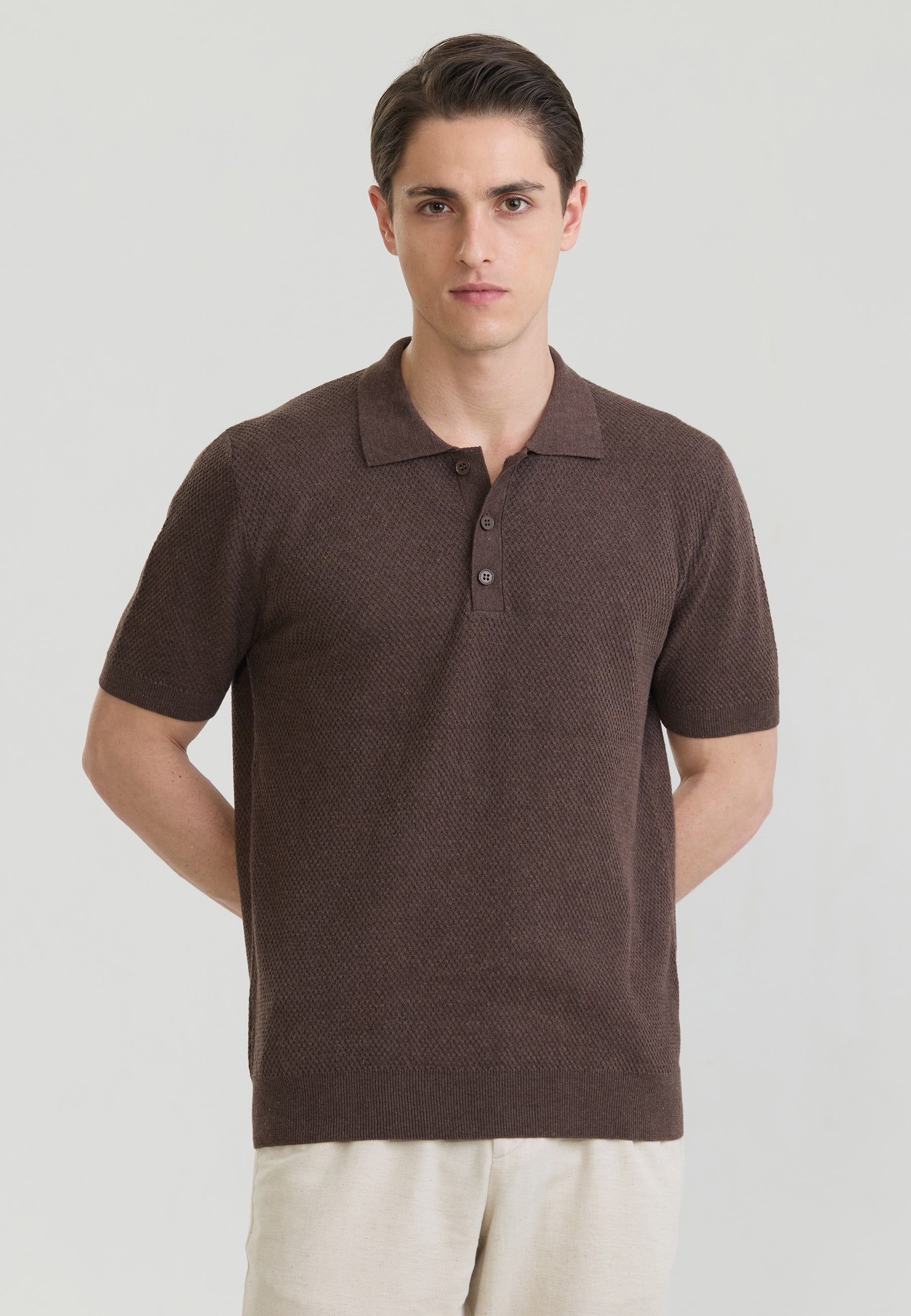Erkek Basic Triko Polo T-ShirtFelix HardyFHMPLO908-2